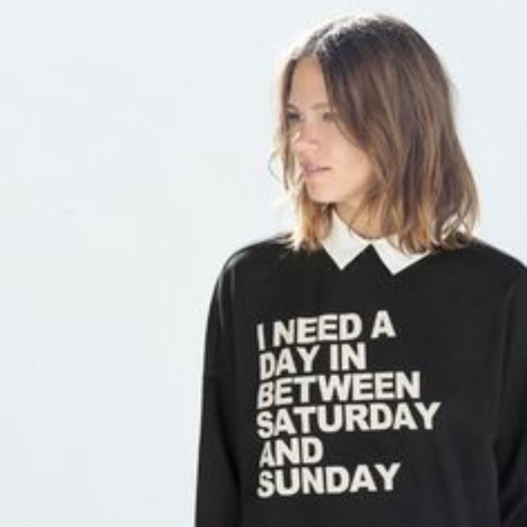 zara graphic sweatshirt